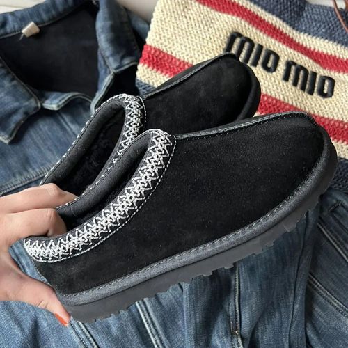 Australie-Pantoufles En Fourrure Tazzy Pour Femmes,Bottes De Neige Classiques,Ultra Mini,Daim,Laine,Tasman,Chaud, Enfiler,Chaussures Grises,Plate-Forme,Hiver - 41