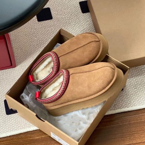 Australie-Pantoufles En Fourrure Tazzy Pour Femmes,Bottes De Neige Classiques,Ultra Mini,Daim,Laine,Tasman,Chaud, Enfiler,Chaussures Grises,Plate-Forme,Hiver - 37