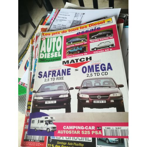 Auto Diesel Magazine 12 De 1994 Lancia Thema Turbo Ds Ls,Safrane 2.5 Td Rxe,Opel Omega 2.5 Td Cd,Toyota Carina E 2.0d,Peugeot 309d,Nissan Sunny Cubic,Opel Frontera 2.3 Td,Autostar 525 Psa,Ax Diesel