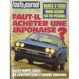 >L'AUTO-JOURNAL n°03 du 02/1977  Rallye Monte Carlo/ Essai Honda Accord Fiat 1 