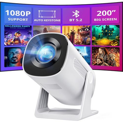 Auto Keystone Videoprojecteur Bluetooth, Y4 Mini Projecteur Portable 1080P Full Hd Support, Retroprojecteur Video Rotatif  270, 200 Pouces Projecteur Home Cinma Pour Ios/Pc/Tv Stick[X40]