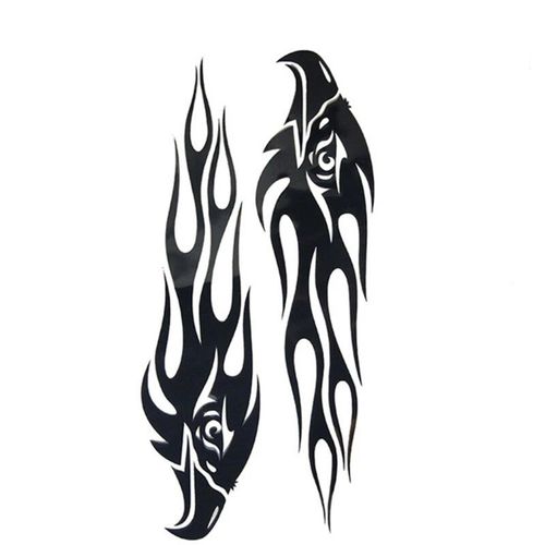 Autocollant Cool Casting Pour Voiture Et Scooter, Motif Aigle Et Flamme, Dcalcomanie Logo, Livraison Directe, 2 Pices
