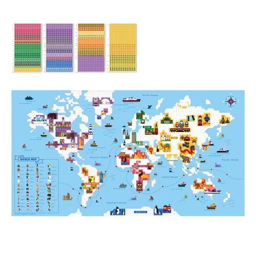 Autocollant De Mosaque Pour Enfants, Puzzle De 3 Ans, Gomtrie, Cognition Humaine, Bb Pte Carte  La Main, Cube, Jeux D'Autocollants, Diy Bricolage, W5h3