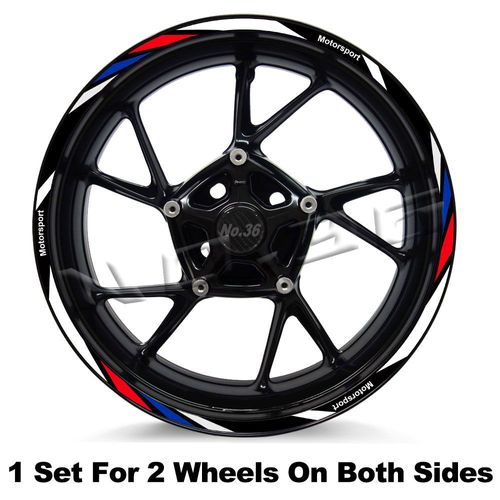 Bleu Jante Autocollant Bord Bande Réfléchissant Universel