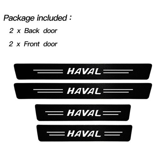 Autocollant De Seuil De Porte De Voiture En Fibre De Carbone,Autocollant tanche,Ct Seuil,Anti-Rayures,Haval H1,H2,H3,H5,H7,H9,H6,Merveilleuse,2e,Isabel M6 - Type 4pcs Side Door