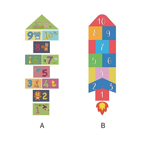 Stickers Muraux Jeu Marelle Autocollants Sol Amovibles Pour Chambre