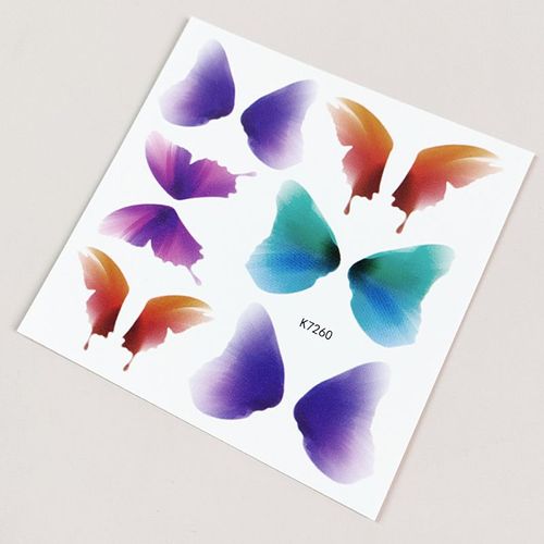 Autocollant De Tatouage Papillon Brcorporelle, Faux Tatouages Temporaires Impermables, Pour Les Yeux, Le Visage, La Main, La Poitrine, Art Corporel, Maquillage Cosmtique Pour Femme