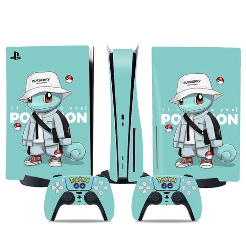 Autocollant De Version De Lecteur Optique Ps5, Peau Ps5 Cool, Poigne De Contrleur, Pour Console Ps5 Et Contrleur, Autocollant Adorable, Peau Mignonne, Anime De Dessin Anim, Pokemon