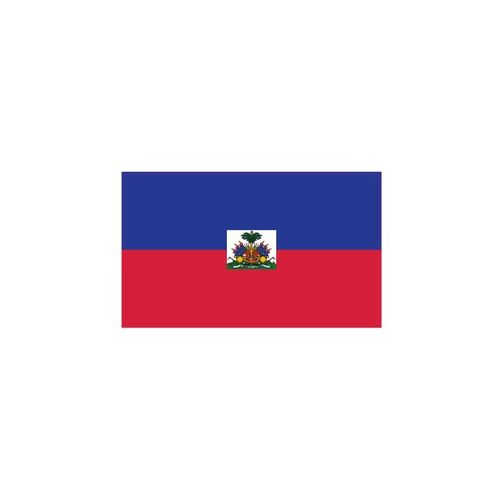Autocollant Drapeau Haiti Hati Sticker Flag - Taille : 17 Cm