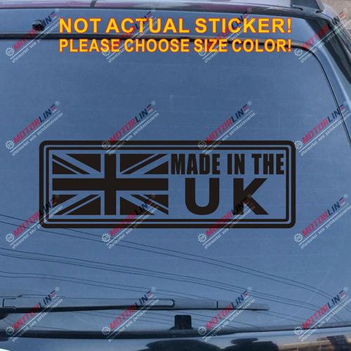 Autocollant Drapeau Jack En Vinyle, tiquette De Voiture Britannique, Fabriqu Au Royaume Uni, Taille De Slection, Couleur