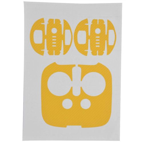 Autocollant En Fibre De Carbone Wrap Decal Skin Pour Dji Phantom 4pro / Pro + Drone & Controller Jaune