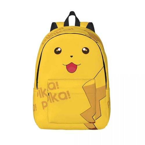 Autocollant Pikapika Happy Smile  Compartiments Multiples Pocket Monster Pikachu Pour Femme, Cadeau De Rentre Scolaire, Nouveau Sac Pour Ordinateur Portable, Randonne
