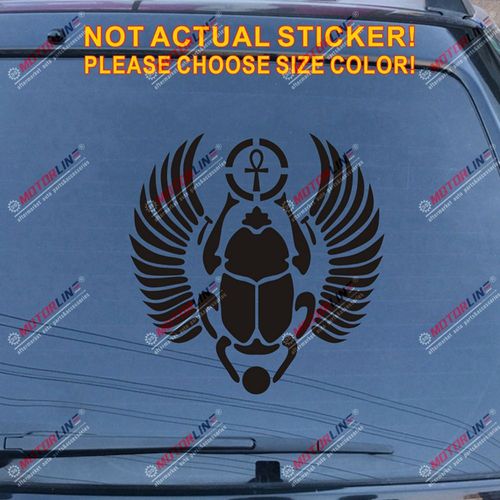 Autocollant Scarab Coccinelle D'egypte Ankh, Autocollant De Voiture En Vinyle, Taille Au Choix, Sans Bkgrd A