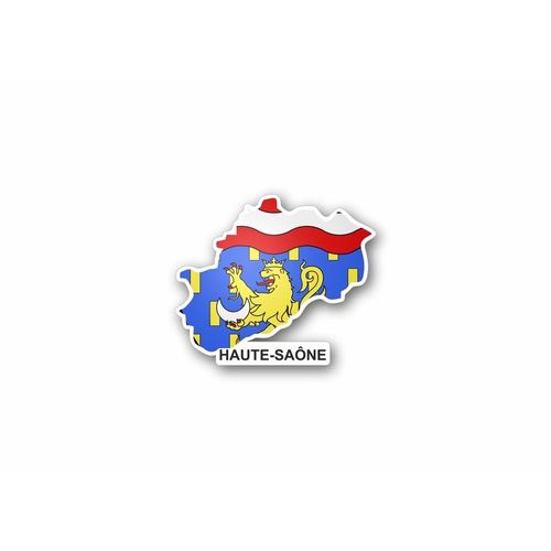 Autocollant Sticker Carte Drapeau Departement Exterieur Haute Saone