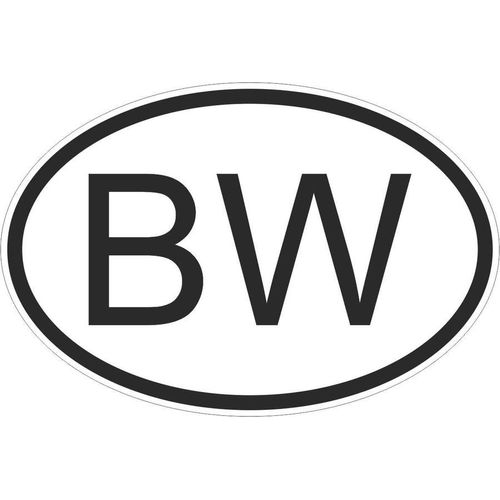 Autocollant Sticker Drapeau Oval Code Pays Voiture Moto Botswana Botswanais Bw