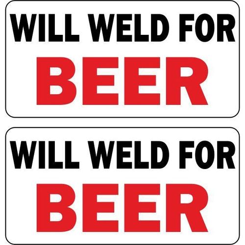 Autocollant Sticker Macbook Laptop Will Weld Beer Biere
