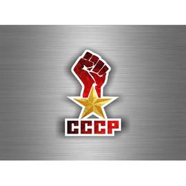 Autocollant sticker voiture drapeau urss russie sovietique cccp russe soviet r6 
