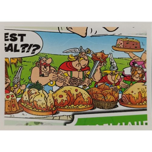 Autocollant. Vignette. Sticker. Panini. Collection Carrefour 60 Ans D'Aventures Astrix Tout Un Monde  Explorer. Oblix Au Banquet N 84