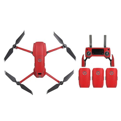 Autocollants 3d En Grain De Carbone, Enveloppe En Pvc Impermable, Pour Drone Dji Mavic 2 Pro/Zoom + Rc