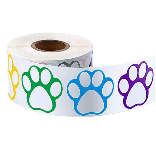 Autocollants Colors En Forme De Pattes, 1 Pouce, 50  500 Pices, tiquettes De Rcompense Pour Chien, Chat, Ours, Pour Ordinateur Portable, Papeterie Pour tudiant