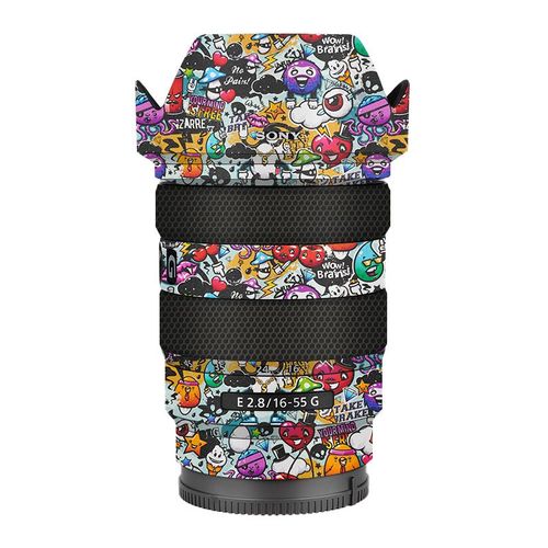 Autocollants D'objectif Pour Sony E 16-55mm F2.8 G Sel1655g,Autocollant De Corps D'objectif D'appareil Photo,Film De Protection Rond,Peau De Dcalcomanie En Vinyle - Type F