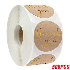 Autocollants en papier kraft de 500 pièces, étiquettes