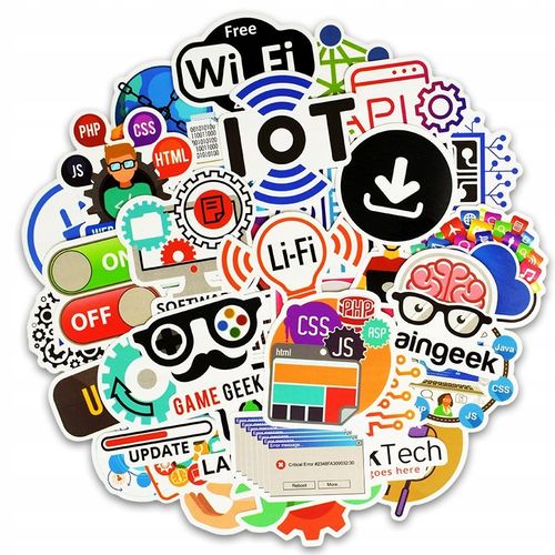 Autocollants En Langage De Programmation Java Js, 200 PiCes,Aesthetic Couleurs Stickers, ImpermAble Vinyle Autocollant Pour Telephone Ordinateur Portable Macbook Scrapbooking