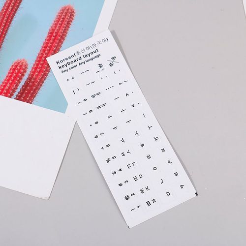 Autocollants rsistants  l'usure pour clavier, 1 feuille, lettres corennes de remplacement pour ordinateur portable, livraison directe