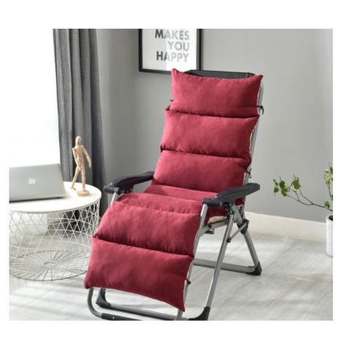 Automne Et Hiver Chaise En Osier Lavable/Coussin Inclinable Se Pliant Sige Siamois  Bascule Chaise/Coussin Dossier Un Coussin Universel Chaud A+ (Color : Bordeaux, Size : 125cmx50cmx12cm,1 Pice)