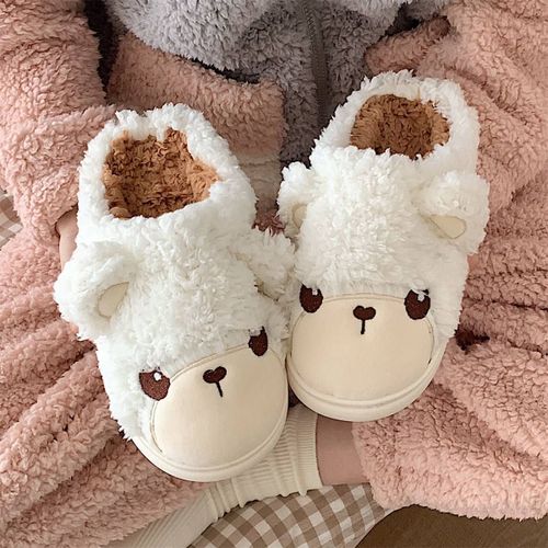Automne Et Hiver Mignon Chaud En Peluche Baotou Pantoufles En Coton Filles Dessin Anim Chaussures En Fourrure  Fond Souple
