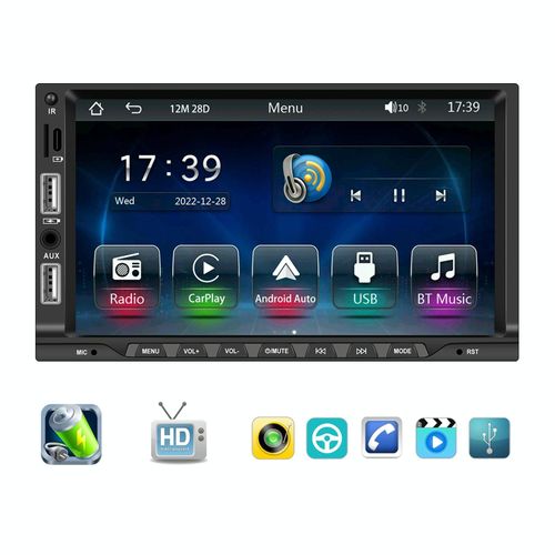 Autoradio 7 Pouces CarPlay Android Auto Bluetooth cran HD et Camra Recul YONIS