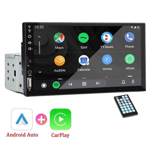 Autoradio cran Tactile 7 Avec Carplay & Android Auto Entre Usb/Sd/Aux Compatible Camra De Recul