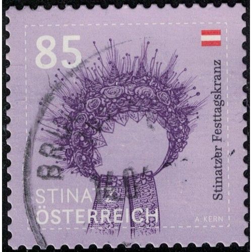 Autriche 2020 Oblitr Used Chapeau Couronne De Fleurs Stinatzer Festtagskranz Y&t At 3363 Su