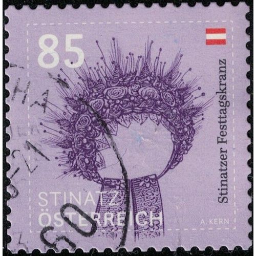 Autriche 2020 Oblitr Used Chapeau Couronne De Fleurs Stinatzer Festtagskranz Y&t At 3363 Su