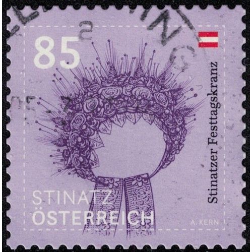 Autriche 2020 Oblitr Used Chapeau Couronne De Fleurs Stinatzer Festtagskranz Y&t At 3363 Su