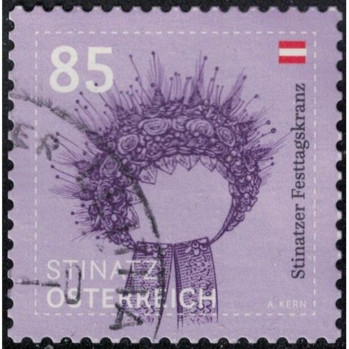 Autriche 2020 Oblitr Used Chapeau Couronne De Fleurs Stinatzer Festtagskranz Y&t At 3363 Su