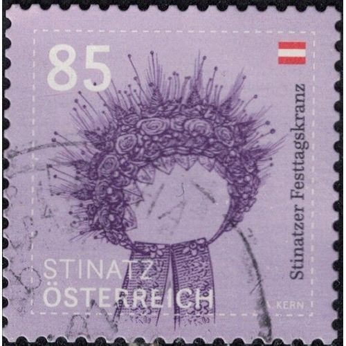 Autriche 2020 Oblitr Used Chapeau Couronne De Fleurs Stinatzer Festtagskranz Y&t At 3363 Su