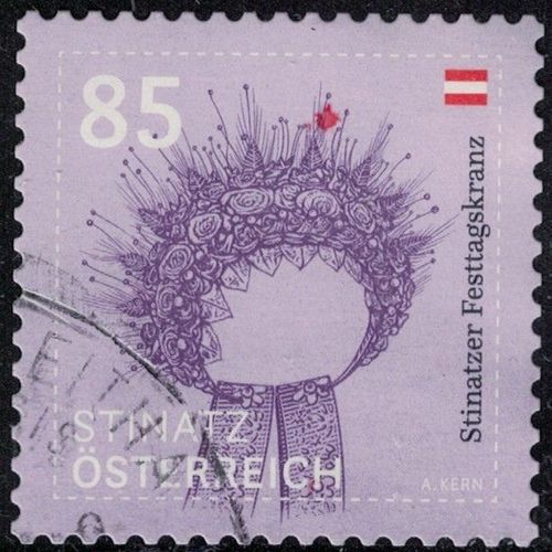 Autriche 2020 Oblitr Used Chapeau Couronne De Fleurs Stinatzer Festtagskranz Y&t At 3363 Su