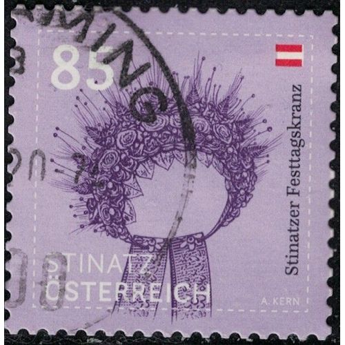 Autriche 2020 Oblitr Used Chapeau Couronne De Fleurs Stinatzer Festtagskranz Y&t At 3363 Su