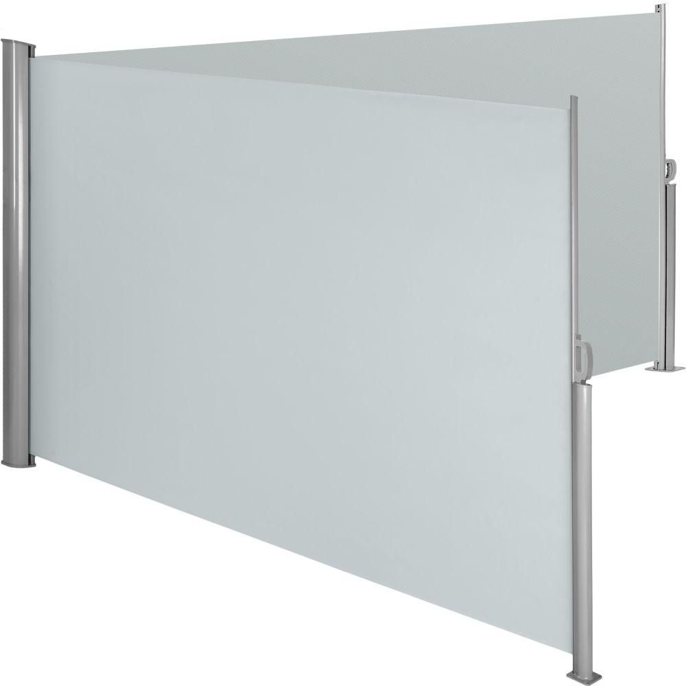 Auvent Store Latral Brise-Vue Paravent Rtractable Double Gris 160 X 600 Cm Helloshop26 2208132