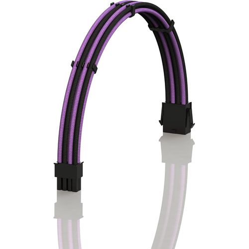 Ava 30Cm 8-Broches (4+4) Cpu Atx Carte Mre Alimentation Psu Cble D'Extension Tress Manchon Personnalis Mod Pc Avec Peignes | Pack Unique | 300Mm Violet Noir[GBP6274009]