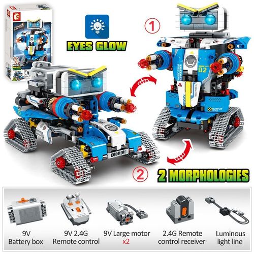 Avec Bote D'origine - Blocs De Construction De Voiture De Course Robot De Transformation Rc City, Technique, Cration, Tlcommande, Arme, Briques, Jouets Pour Enfants
