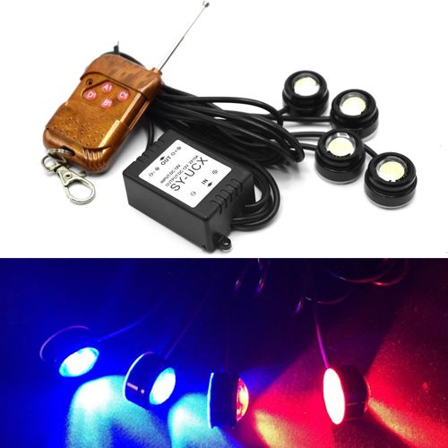 Avec LED bleu rouge Flash Stroboscope Étanche, Éclairage De Voiture