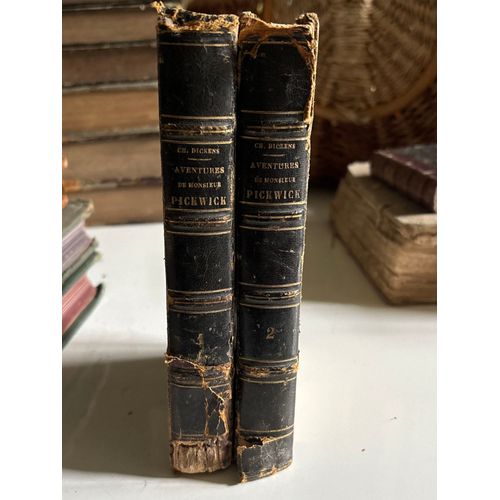 Aventures De Monsieur Pick Wick Par Charles Dickens, Tome Un Et Deux Librairie L.Hachette Et Cie 1859   