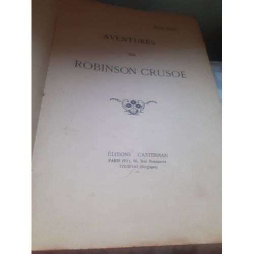 Aventures De Robinson Crusoe   de daniel defoe 