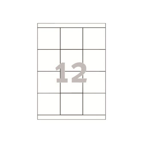Avery - tiquettes Multi-Emploi - Blanc - 70 X 67.7 Mm 1200 tiquette(S) ( 100 Feuille(S) X 12 )