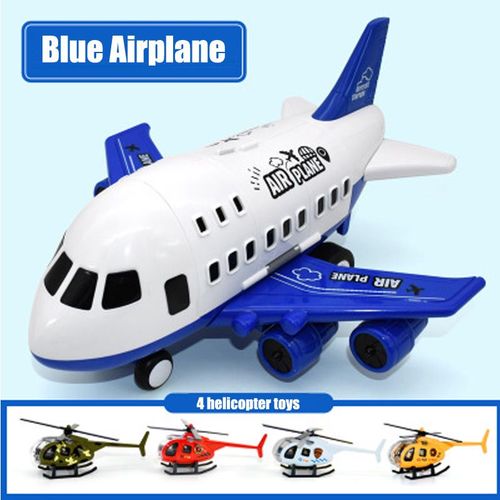 Avion De Grande Taille De Dformation D'Avion De Passager Simulation De Musique, Jouet D'Inertie De Piste De Bricolage Avion Jouet D'Avion Pour Enfants Cadeau De Journe Des Enfants