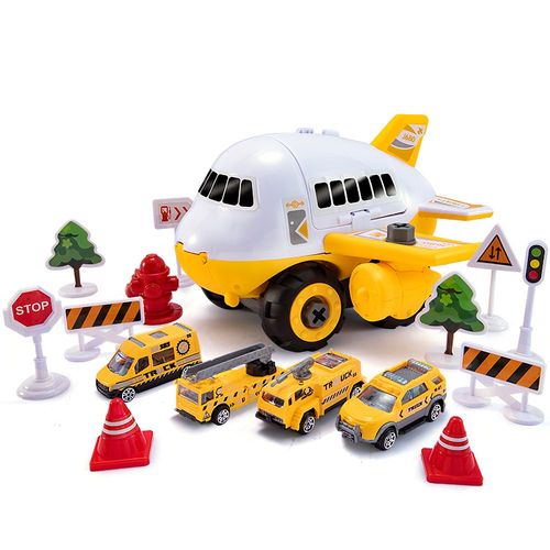 Avion De Grande Taille Pour Enfants, Jouet De Simulation De Piste Inertie, Avion De Passager De Grande Taille Avec Vhicule De Rangement Pour Enfants, Jouet D'avion