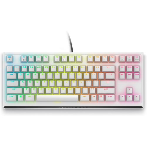Aw420K - Aw420K Clavier Gaming Sans Pav Numrique Format Compact, Switches Cherry Mx Red, Usb, Anti-Ghosting, N-Key Rollover, Rtroclairage Alienfx Rgb,Clavier Azerty-Lunar Light