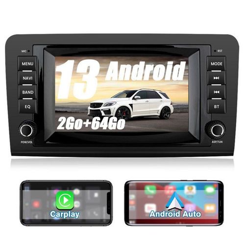 Awesafe Autoradio Android 13 2go+64go Pour Mercedes Benz Ml-Classe W164/Gl-Classe X164 (2005-2012) 7'' cran Carplay Android Auto
